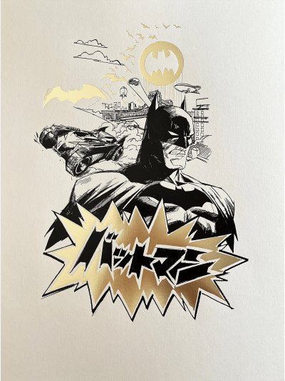 Batman™ Core (Black & Gold) Foil Letterpress Poster DC Comics Art Print Image