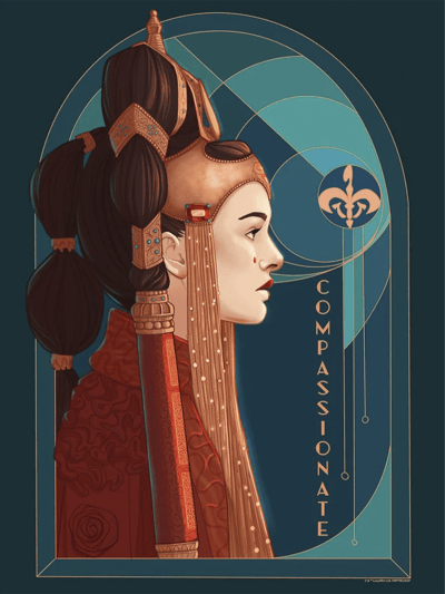 Compassionate Queen Star Wars Art Print Image