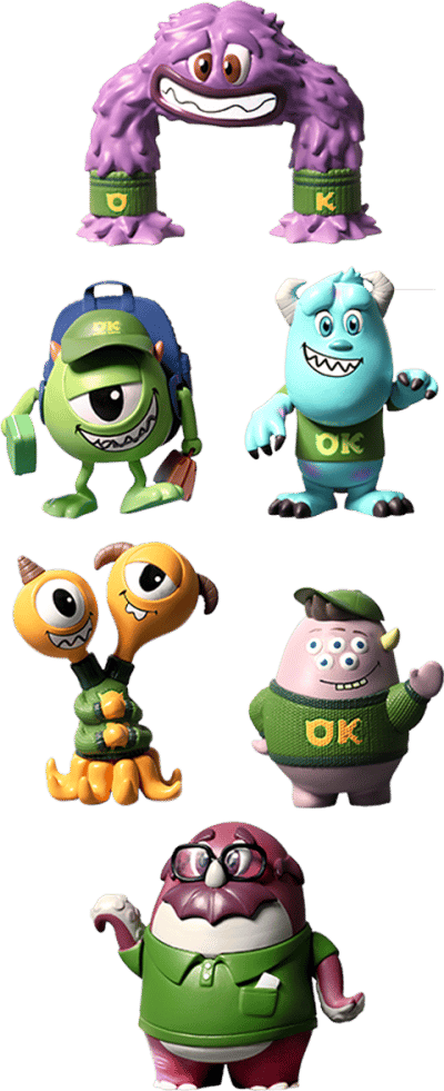 Monsters University Cosbaby Set Disney Vinyl Collectible Image