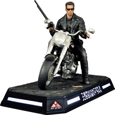 T-800 on Motorcycle Statue