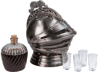 Medieval Knights Helmet Decanter Set  Collectible Drinkware Image
