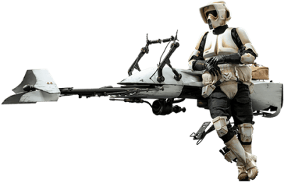 Scout Trooper and Speeder Bike Sixth Scale Figure Set