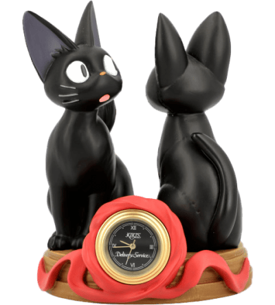 Jiji and Stuffed Plush Jiji Desk Clock Studio Ghibli Office Supplies Image