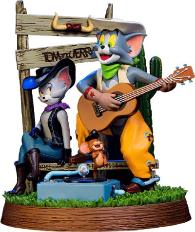 Tom and Jerry Cowboy Statue