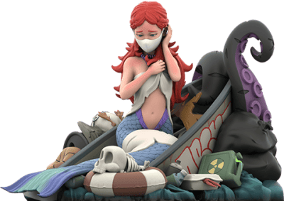 Mermaid's Ruin Polystone Statue