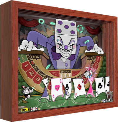 Cuphead King Dice Cuphead Shadow box art Image
