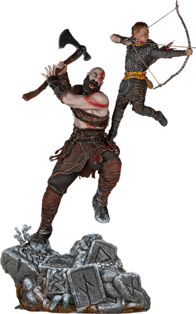 Kratos and Atreus 1:10 Scale Statue