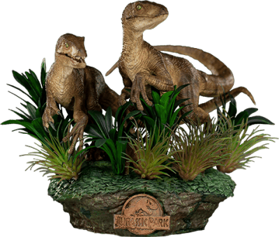 Just The Two Raptors Deluxe 1:10 Scale Statue
