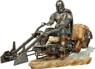 The Mandalorian on Speederbike Deluxe 1:10 Scale Statue