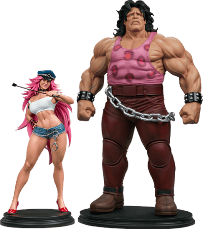 Mad Gear Exclusive Hugo and Poison Set Street Fighter Statues Image