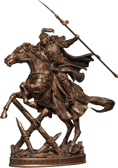 Three-Kingdoms Generals Zhao Yun Bronzed Edition Three Kingdoms Generals Statues Image