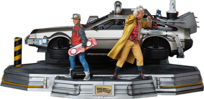 DeLorean Set Full Deluxe Version 1:10 Scale Statue