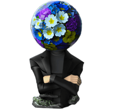 Flower and Man (Winter Edition) Polystone Statue