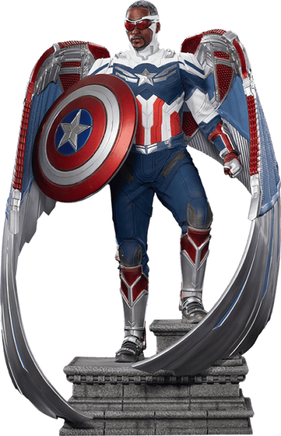 Captain America Sam Wilson (Closed Wings Version) Statue