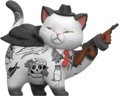 SyndiCats Purrface Polystone Statue