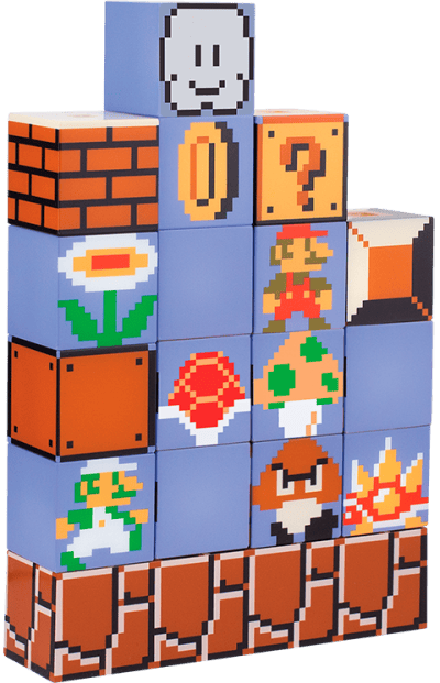 Super Mario Build a Level Light Nintendo Collectible Lamp Image