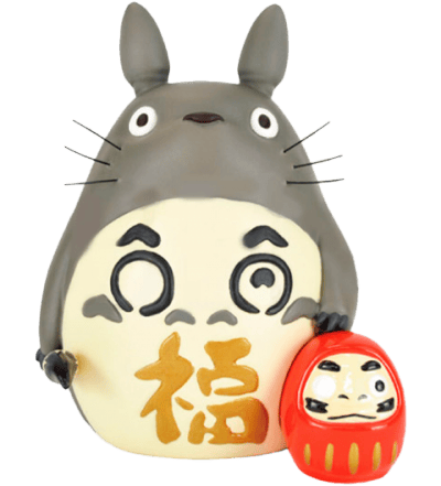 Totoro Good Luck Daruma Statue