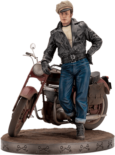 Marlon Brando With Bike Statue