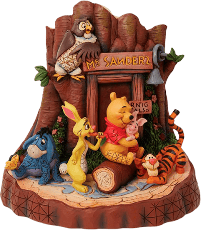 Pooh Carved by Heart Disney Figurine Image