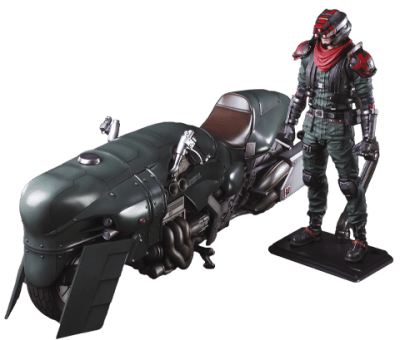 Shinra Elite Security Officer and Motorcycle Set Action Figure