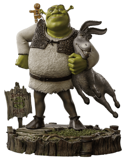 Shrek, Donkey and The Gingerbread Man Shrek 1:10 Scale Statue Image