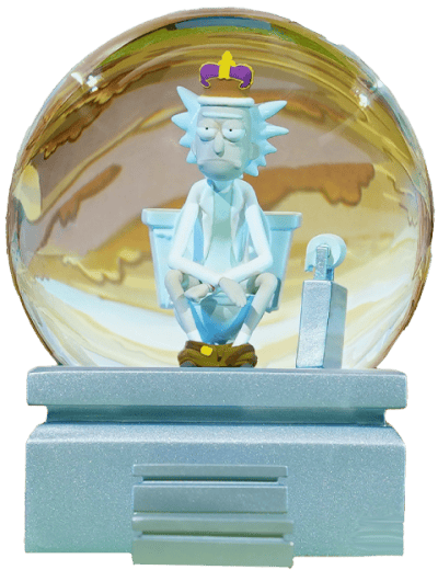 Throne of Loneliness Snow Globe Rick and Morty Polystone Collectible Image