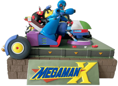 Mega Man X On Ride Chaser Mega Man Diorama Image