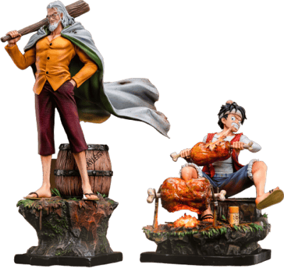 Monkey D. Luffy & Silvers Reyleigh One Piece Statues Image