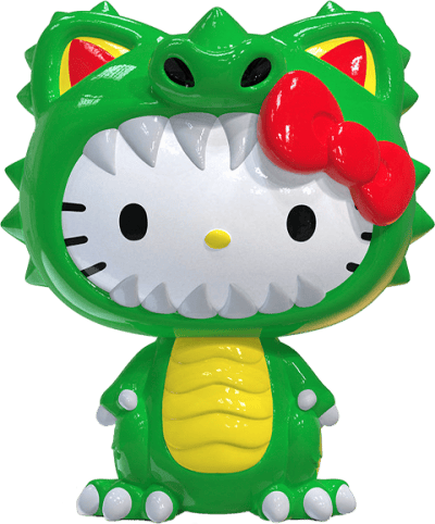 Giant Hello Kitty Green Kaiju Hello Kitty Collectible Figure Image