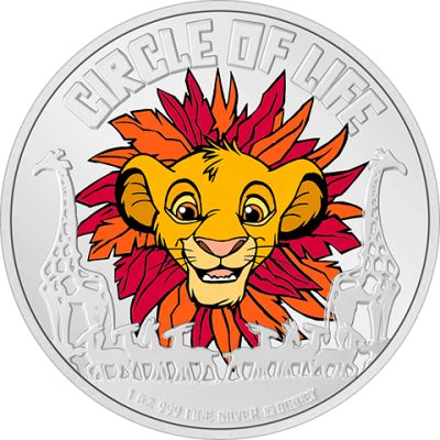 Lion King Circle of Life 1oz Silver Coin Disney Silver Collectible Image