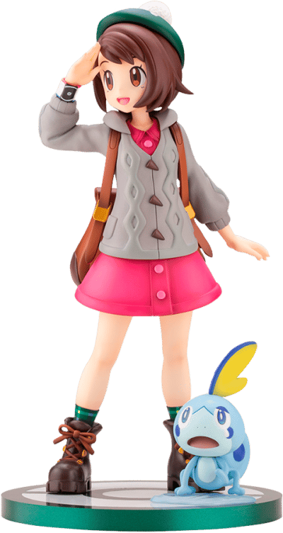 Gloria with Sobble Pokémon Statues Image