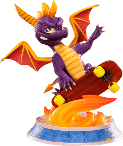 Spyro™ Skateboard Spyro Statues Image