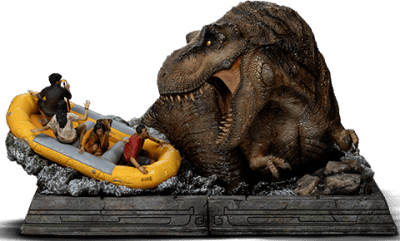 T-Rex River Attack Jurassic Park Statues Image
