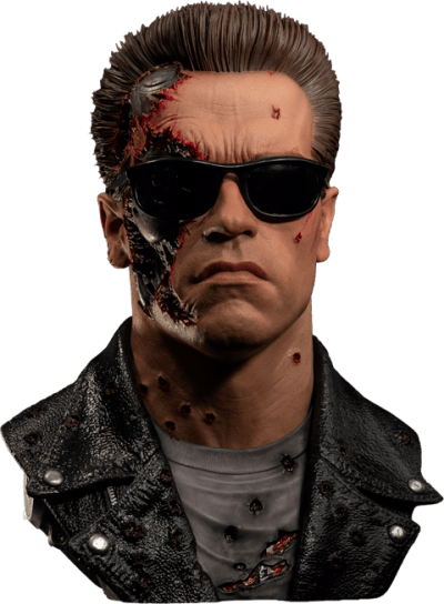 T-800 Model 101 (Battle Damaged) Art Mask Terminator Life-Size Bust Image
