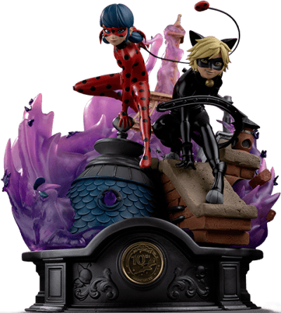 Ladybug and Cat Noir (Numbered and Signed) Deluxe Miraculous: Tales of Ladybug and Cat Noir 1:10 Scale Statue Image