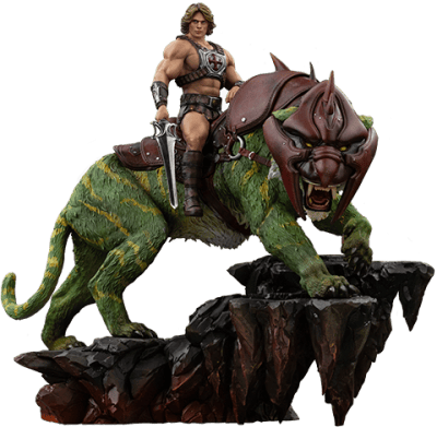 He-Man and Battle Cat Deluxe Masters of the Universe 1:10 Scale Statue Image