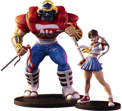 Sakura and Sodom Street Fighter 1:10 Scale Statue Image