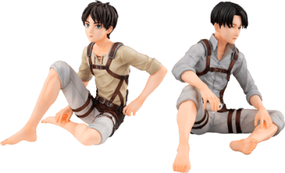 Eren and Squad Captain Levi Set Attack on Titan Collectible Figure Image