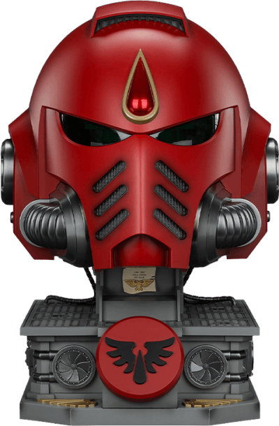 Blood Angels MkX Helmet & Display Stand Warhammer 40K Prop Replica Image
