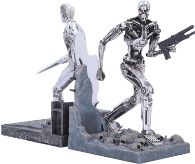 T-1000 vs T-800 Bookends Terminator Office Supplies Image