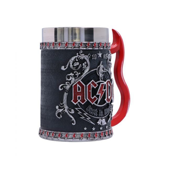 Acciaio Inossidabile 16 cm Nero Nemesis Now Tazza con Licenza Ufficiale ACDC Back in Black Tankard 