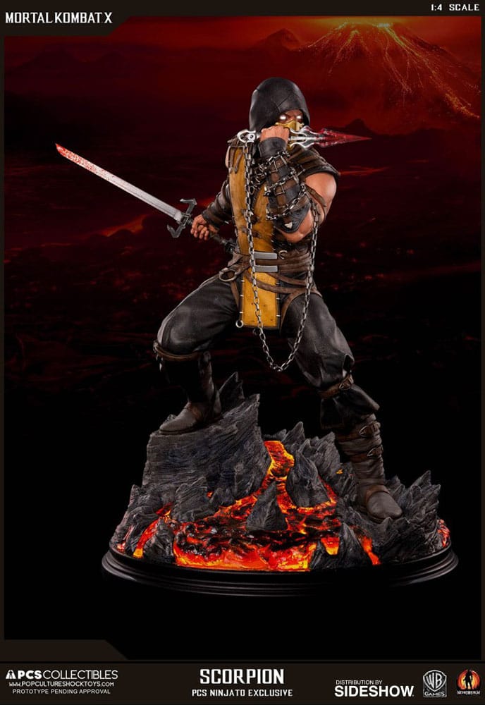 Sideshow Scorpion Mortal Kombat Klassic 1/4 Scale Statue PCS Pop Culture Shock Sideshow 
