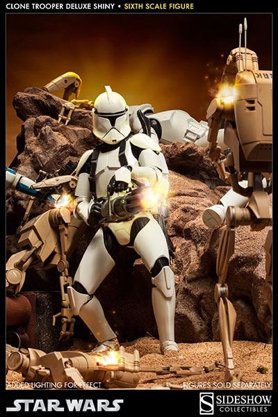Star Wars Clone Trooper Deluxe: 'Shiny' Sixth Scale Figure - Prototype Shown View 1