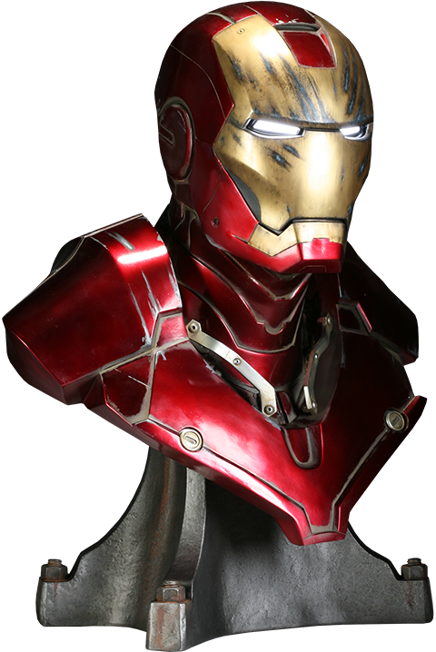 Marvel Iron Man - Battle Damaged Life-Size Bust  View 4