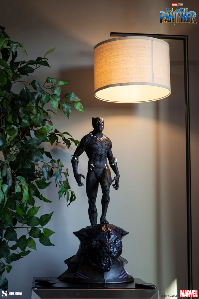 Black Panther スタチュー Marvel Black Panther (Chadwick Boseman) Life Size Statue 1:1 Scale