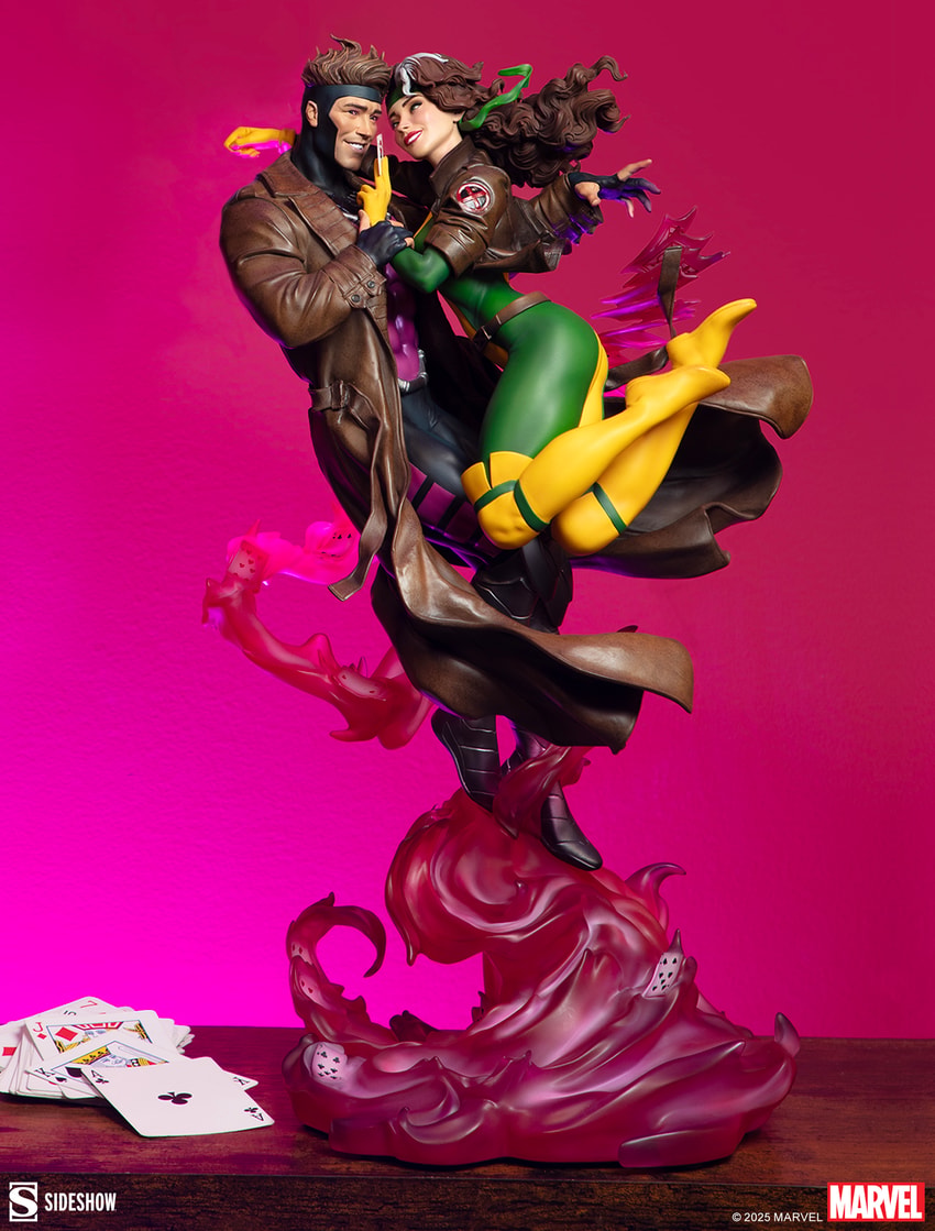 Marvel Rogue & Gambit Statues - Prototype Shown View 2