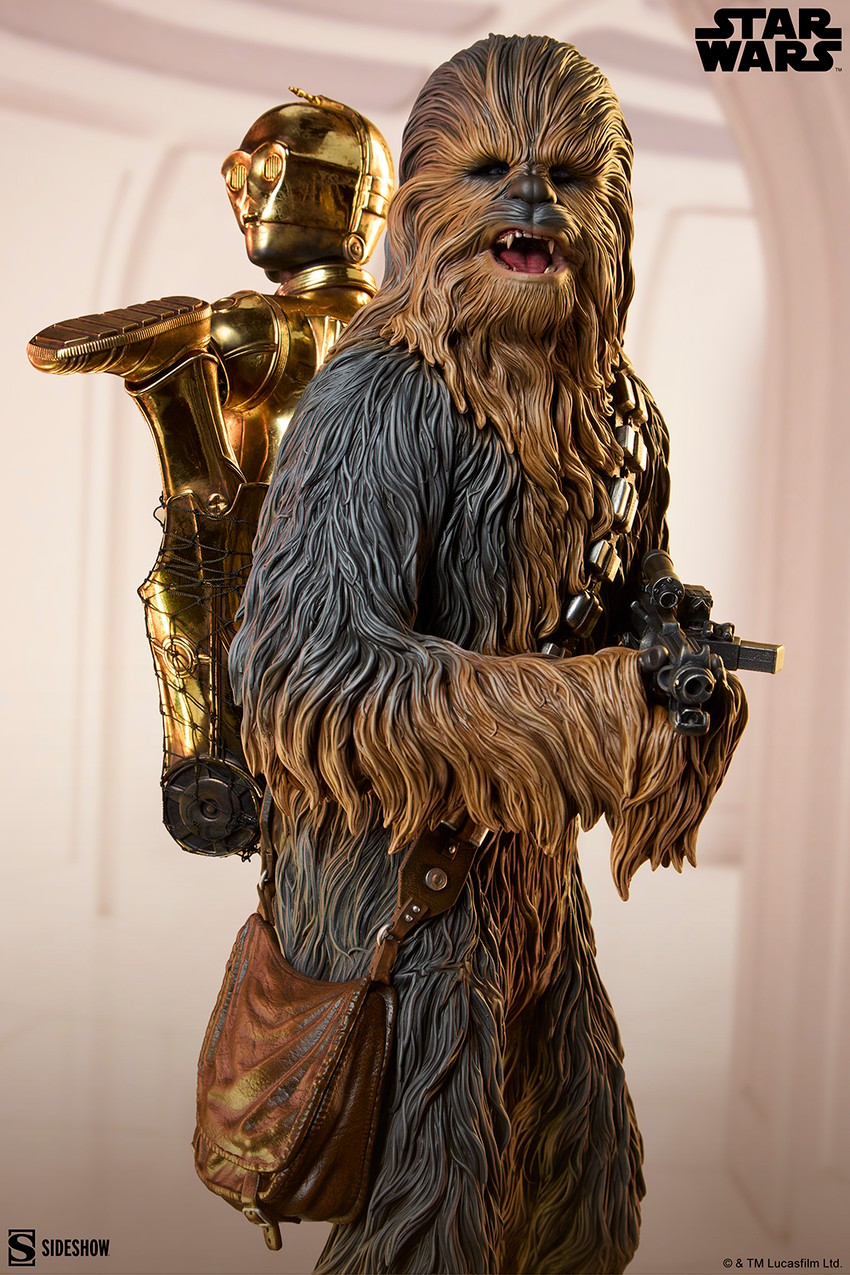 Star Wars Chewbacca™ and C-3PO™ Premium Format™ Figure - Prototype Shown View 2