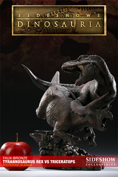 Dinosauria Tyrannosaurus Rex VS Triceratops Diorama Polystone Diorama  View 2