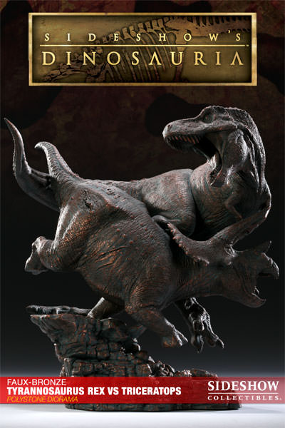 Dinosauria Tyrannosaurus Rex VS Triceratops Diorama Polystone Diorama  View 3