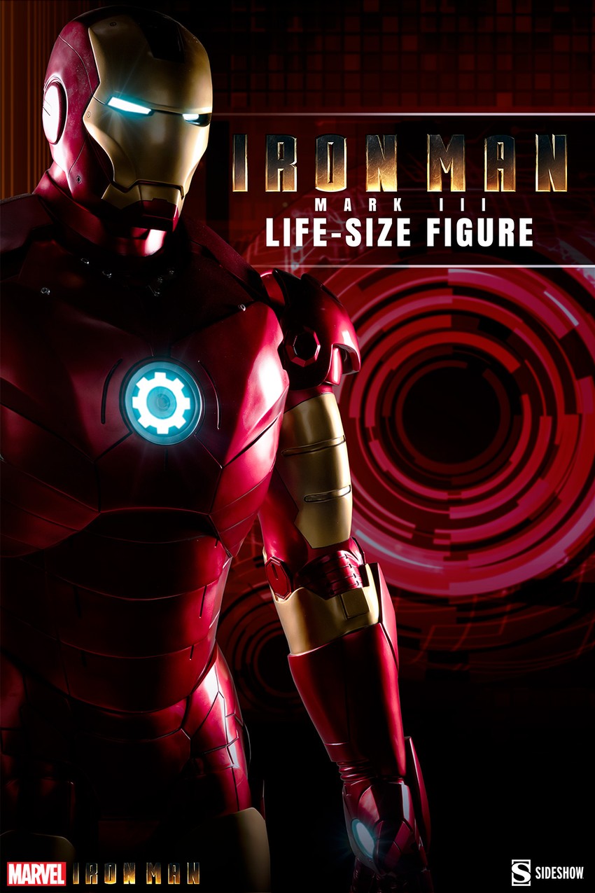 Buste taille réelle Iron Man SIDESHOW Marvel Avengers Mark III 60